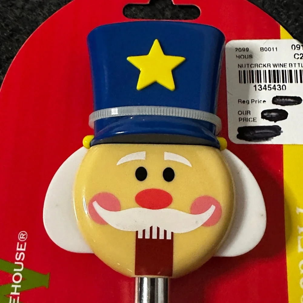 New Boston Warehouse Nutcracker Corkscrew Wine Opener Blue Yellow
